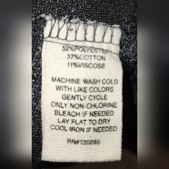 Per Se 1X Knit Sweater Black Gray Long Sleeve Comfort Tunic - Picture 2 of 7